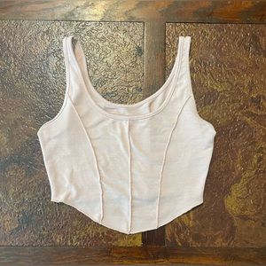 Pink Corset Cropped Top